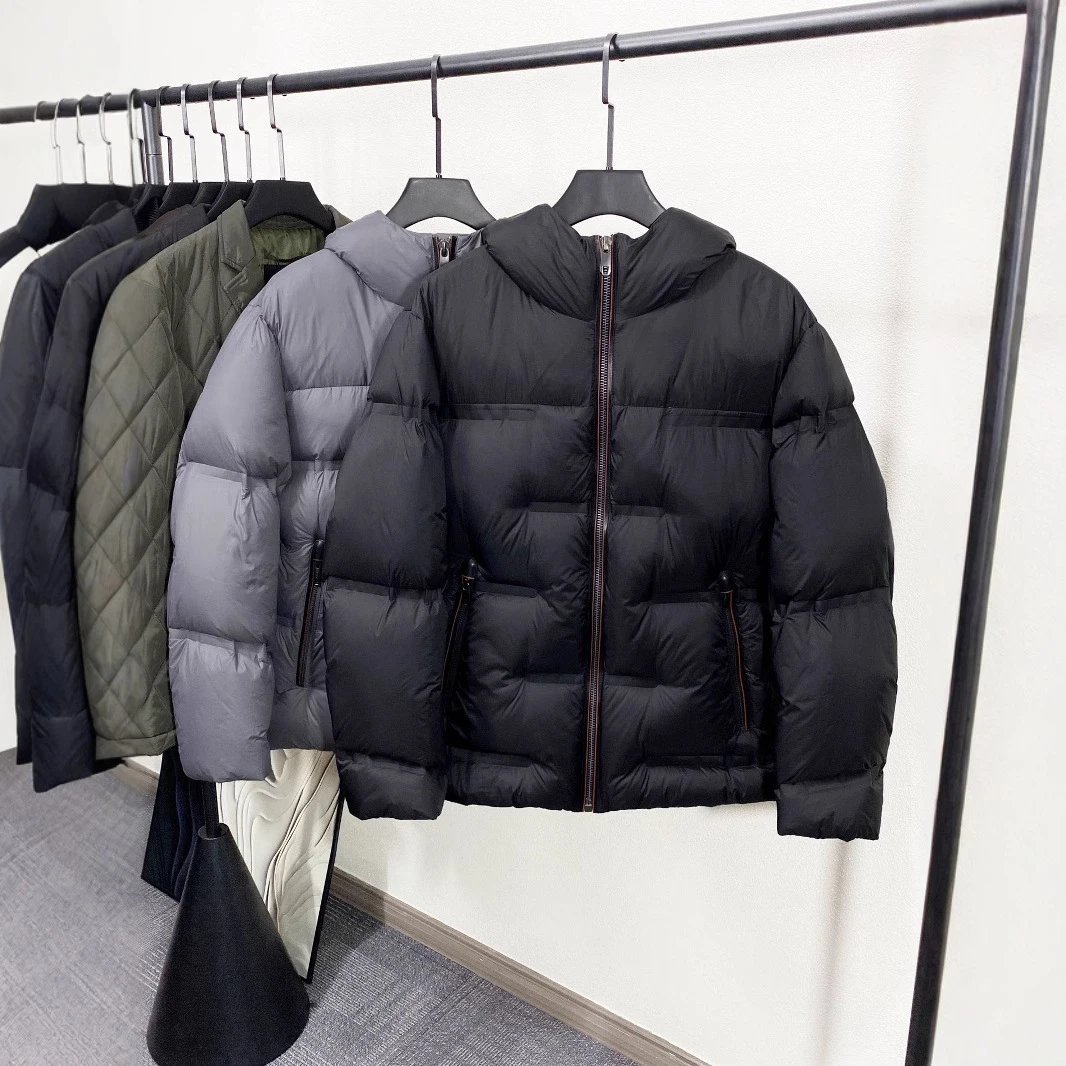 Zegna Puffer Jacket Hooded Down Jacket Black — product photo 2