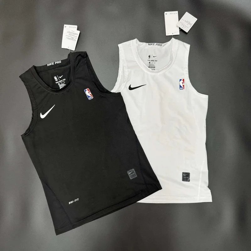 Nike Pro NBA Dri-FIT Athletic Tank Top Black and White