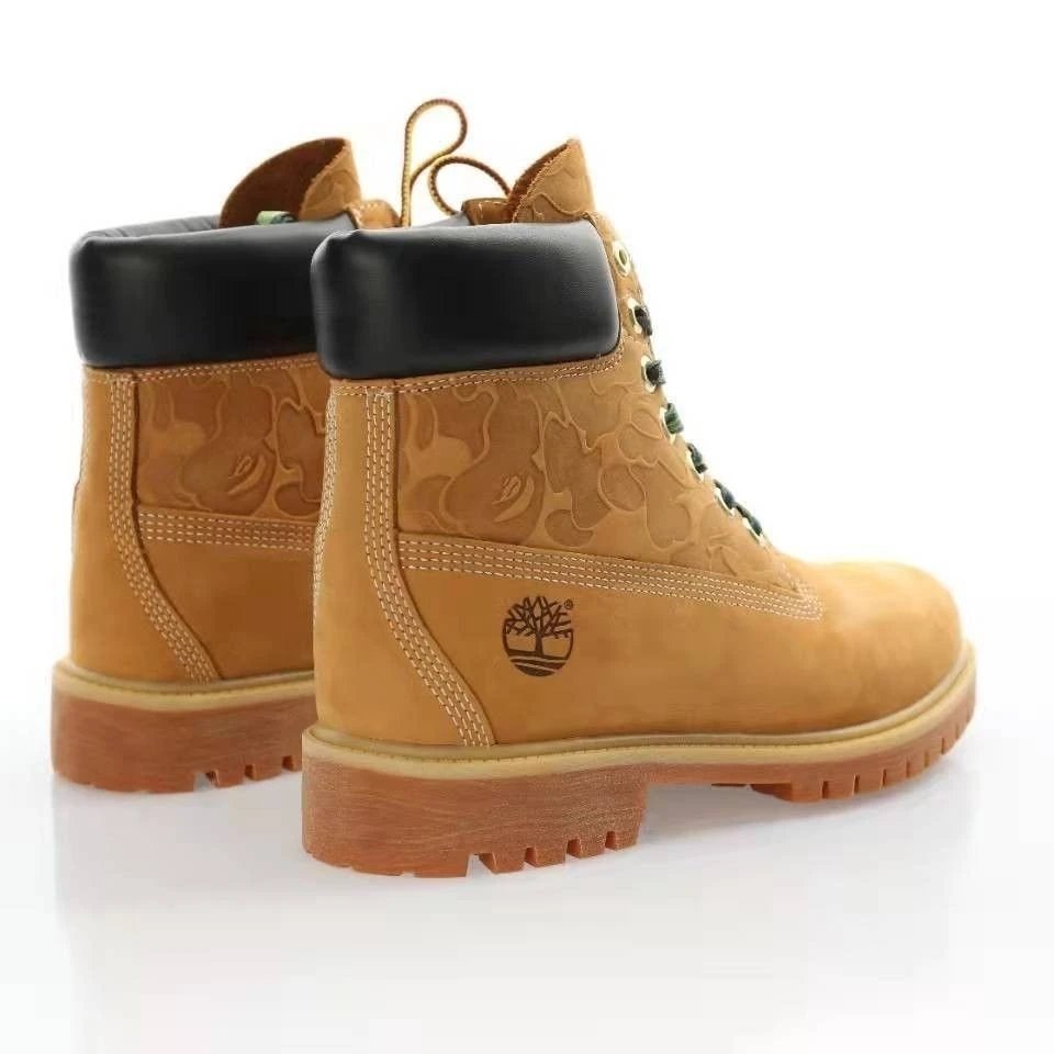 Timberland 6-Inch Premium BAPE Camo Waterproof Boots Brown