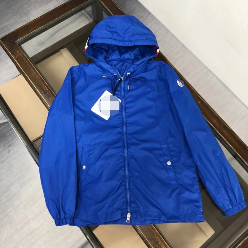Moncler Windbreaker Lightweight Hooded Jacket Blue