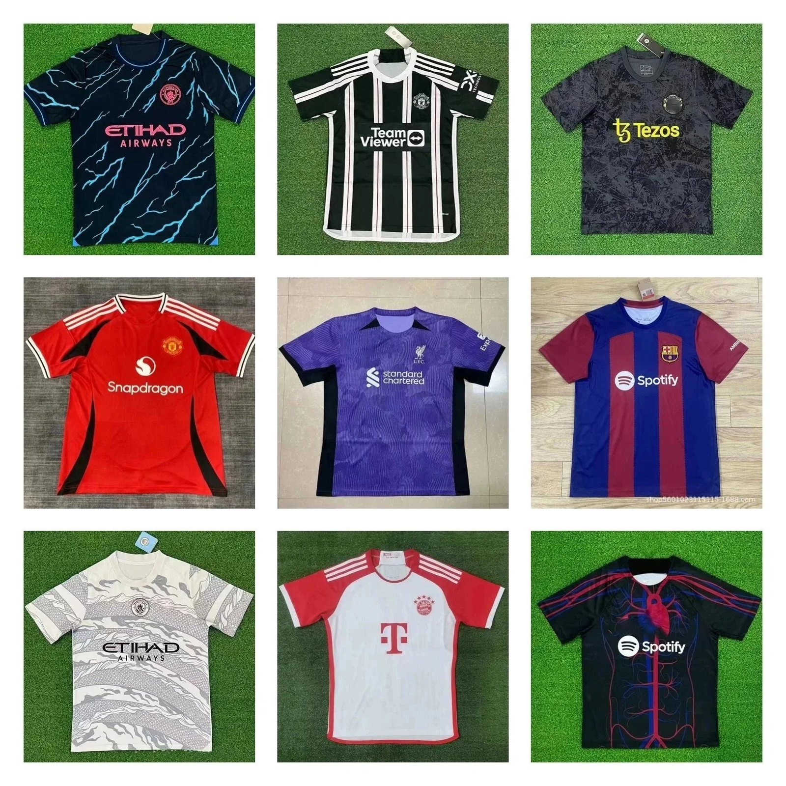 Design Football Jersey Collection Retro Soccer Jersey Multicolor