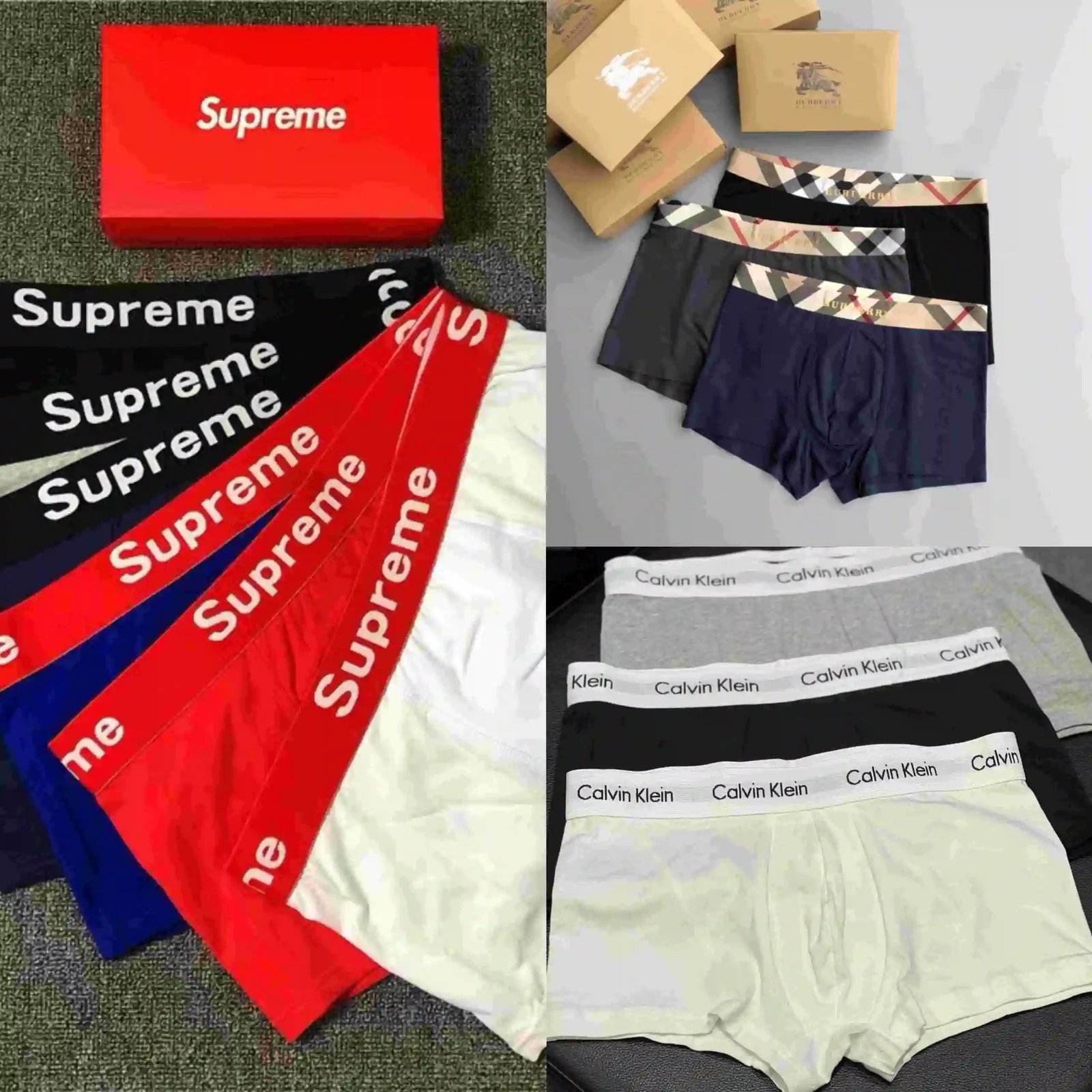Supreme Boxer Briefs Cotton Underwear Multicolor