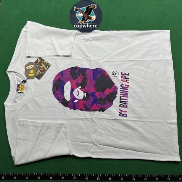 A Bathing Ape BAPE Camo Ape Head Graphic Streetwear T-Shirt White