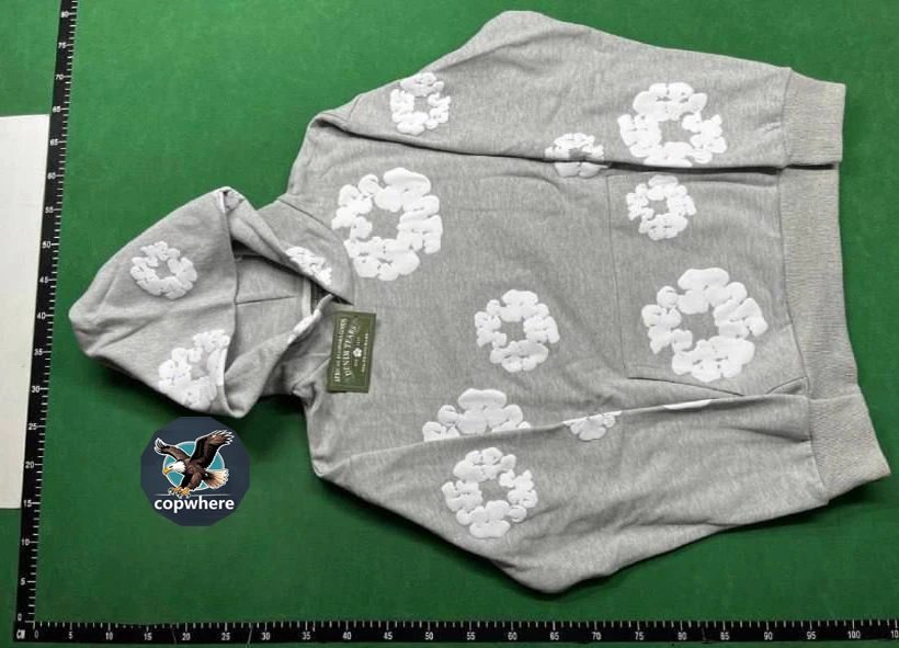 Hellstar Flower Print Cotton Tracksuit Set Gray — product photo 2