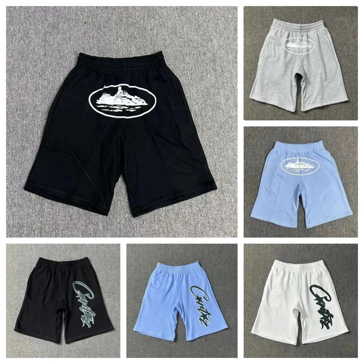 Corteiz Alcatraz Graphic Streetwear Shorts Multicolor