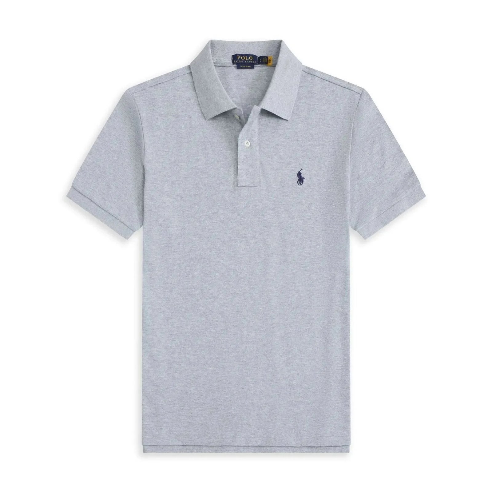 Polo Ralph Lauren PRL Custom Slim Fit Classic Cotton Polo Shirt Gray
