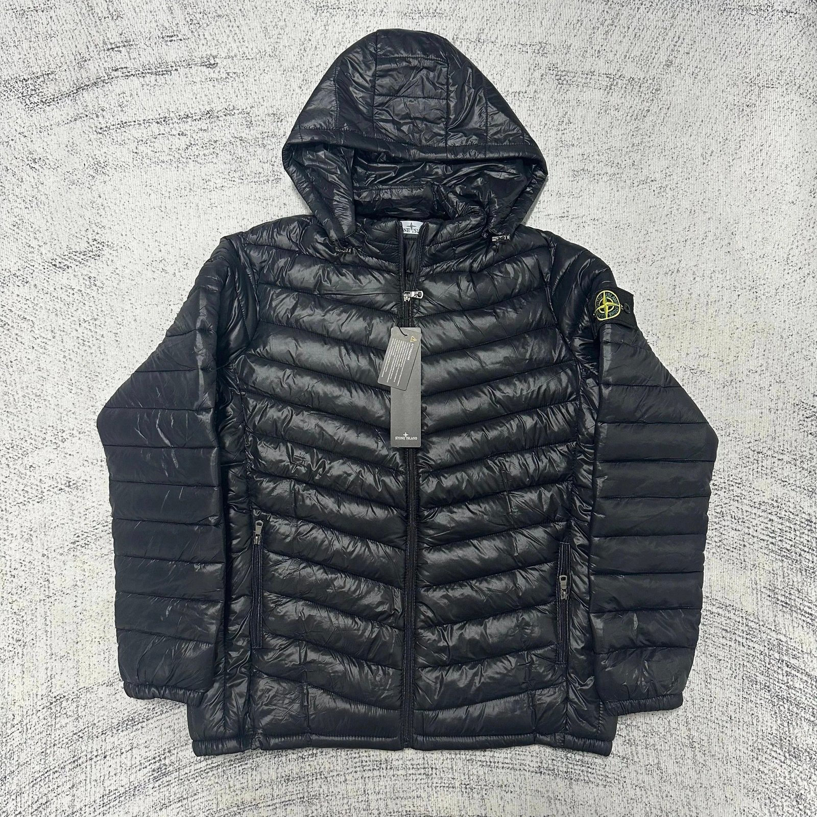 Stone Island Nylon Metal Lightweight Puffer Jacket Black